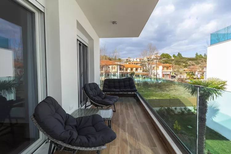 Acrotel Porto Brava Luxury Villas Ormos Panagias 3-bedroom villa 2 - 6 pax - Terrasse