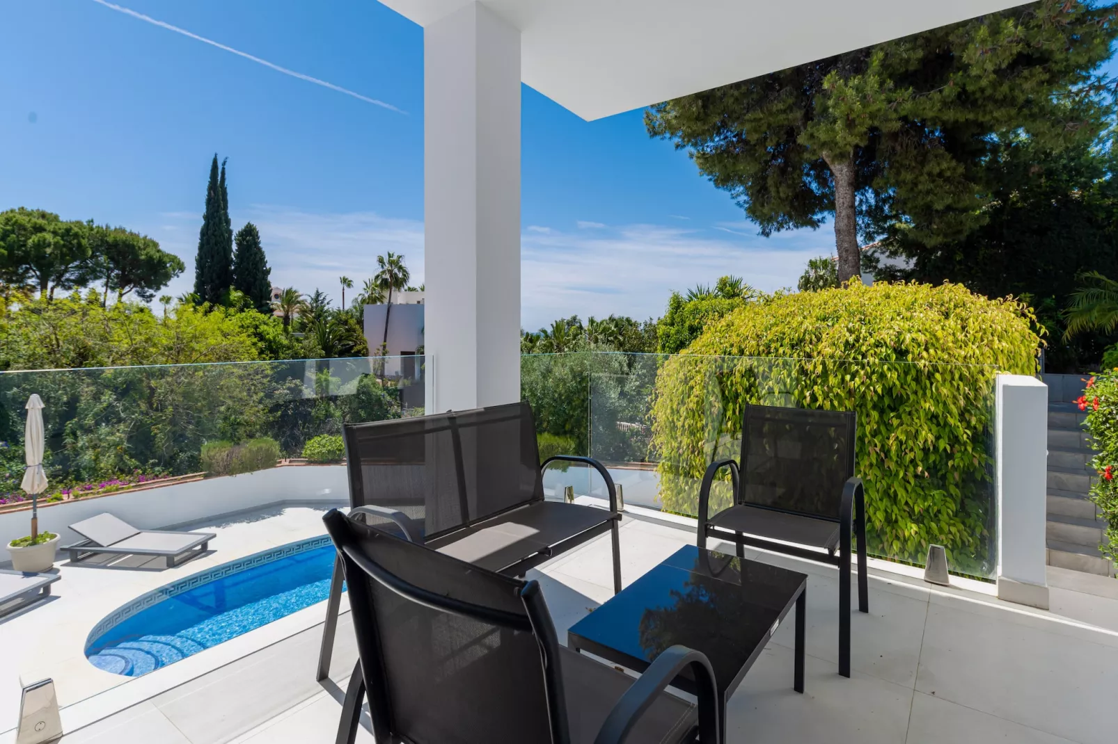 Elegant Villa with sea Views & Pool Marbella - Terrace balcony