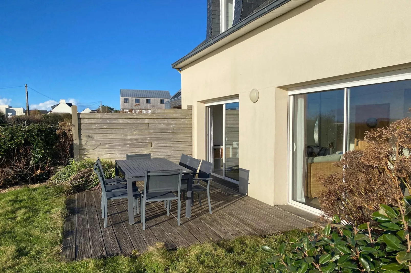 Ferienhaus mit Panoramablick Le Conquet - Außenbereich Sommer