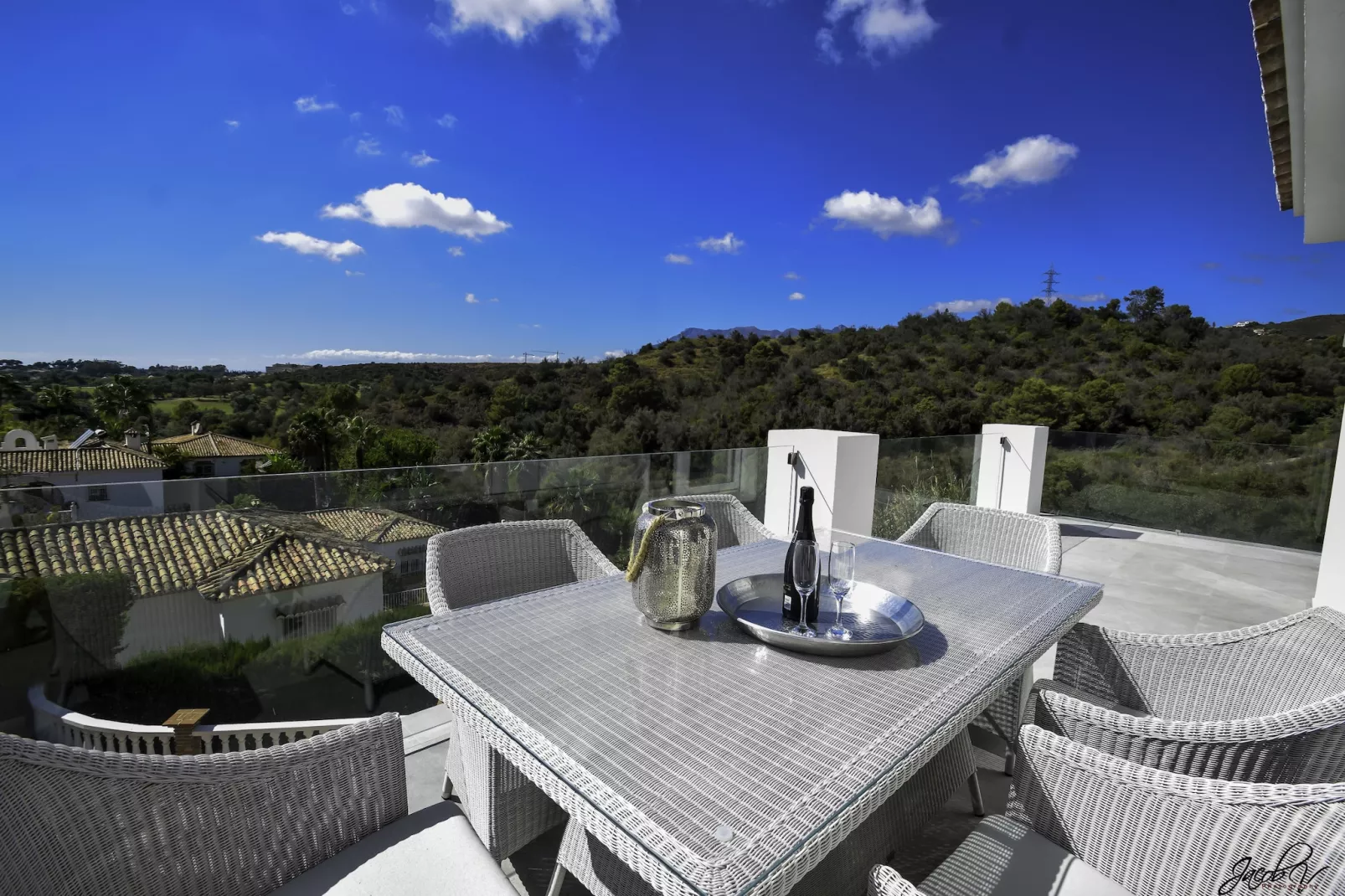 Tranquil Villa with Sea Views & Heated Pool! - Terrace balcony