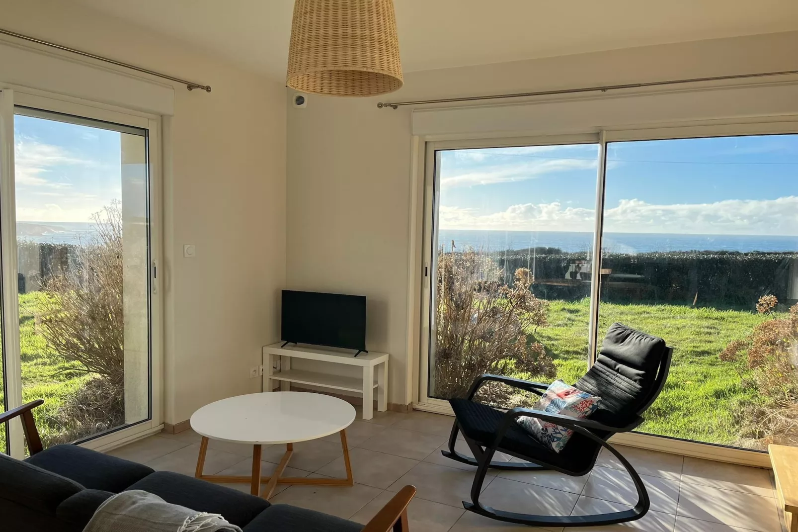 Ferienhaus mit Panoramablick Le Conquet - Living room