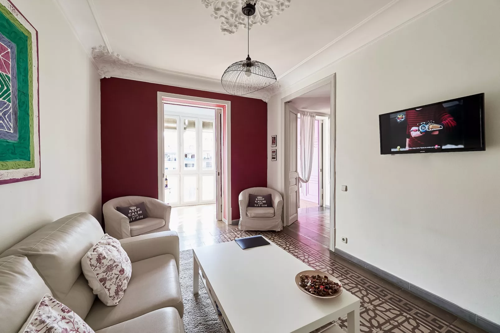 Rambla Paris Apartment - Living room