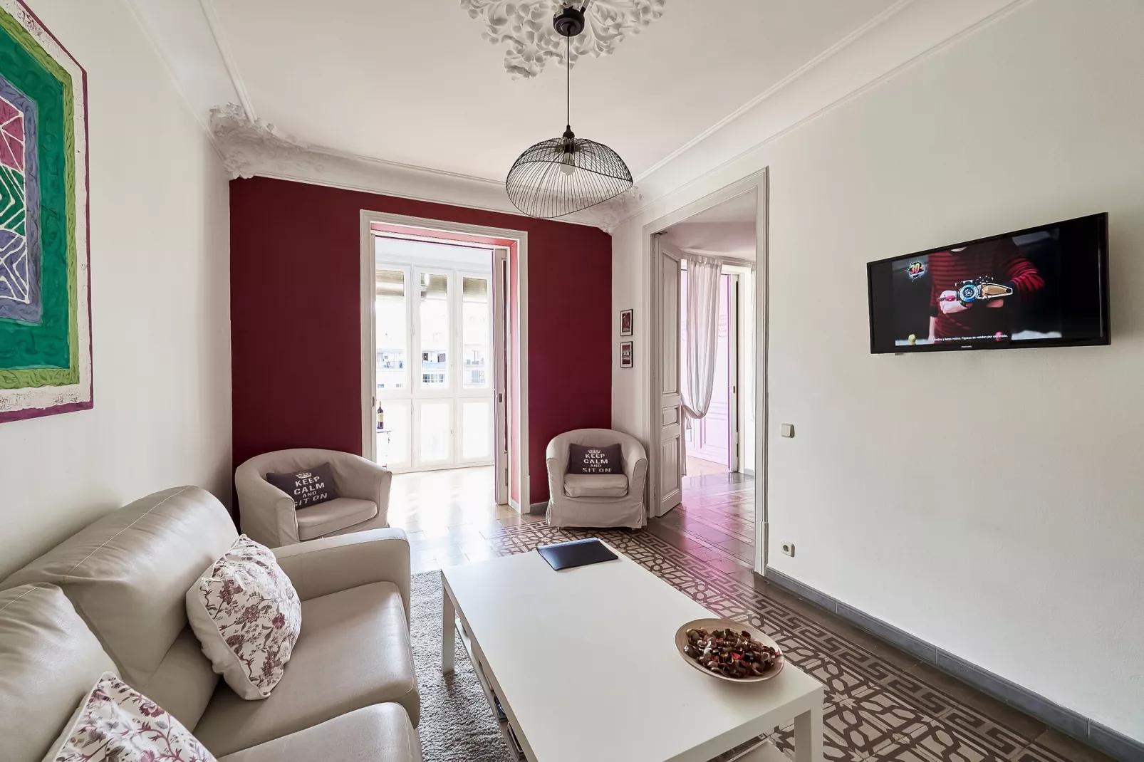 Rambla Paris Apartment - Living room