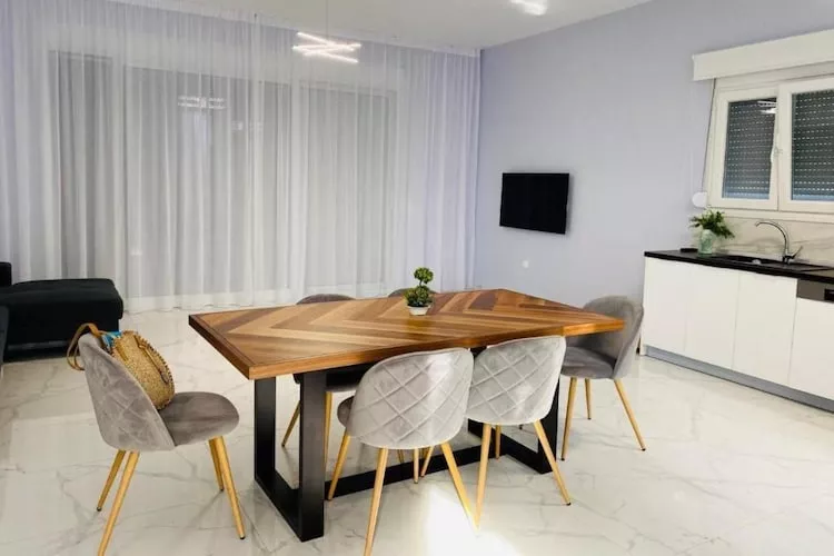 Acrotel Porto Brava Luxury Villas Ormos Panagias 3-bedroom villa 2 - 6 pax - Esszimmer