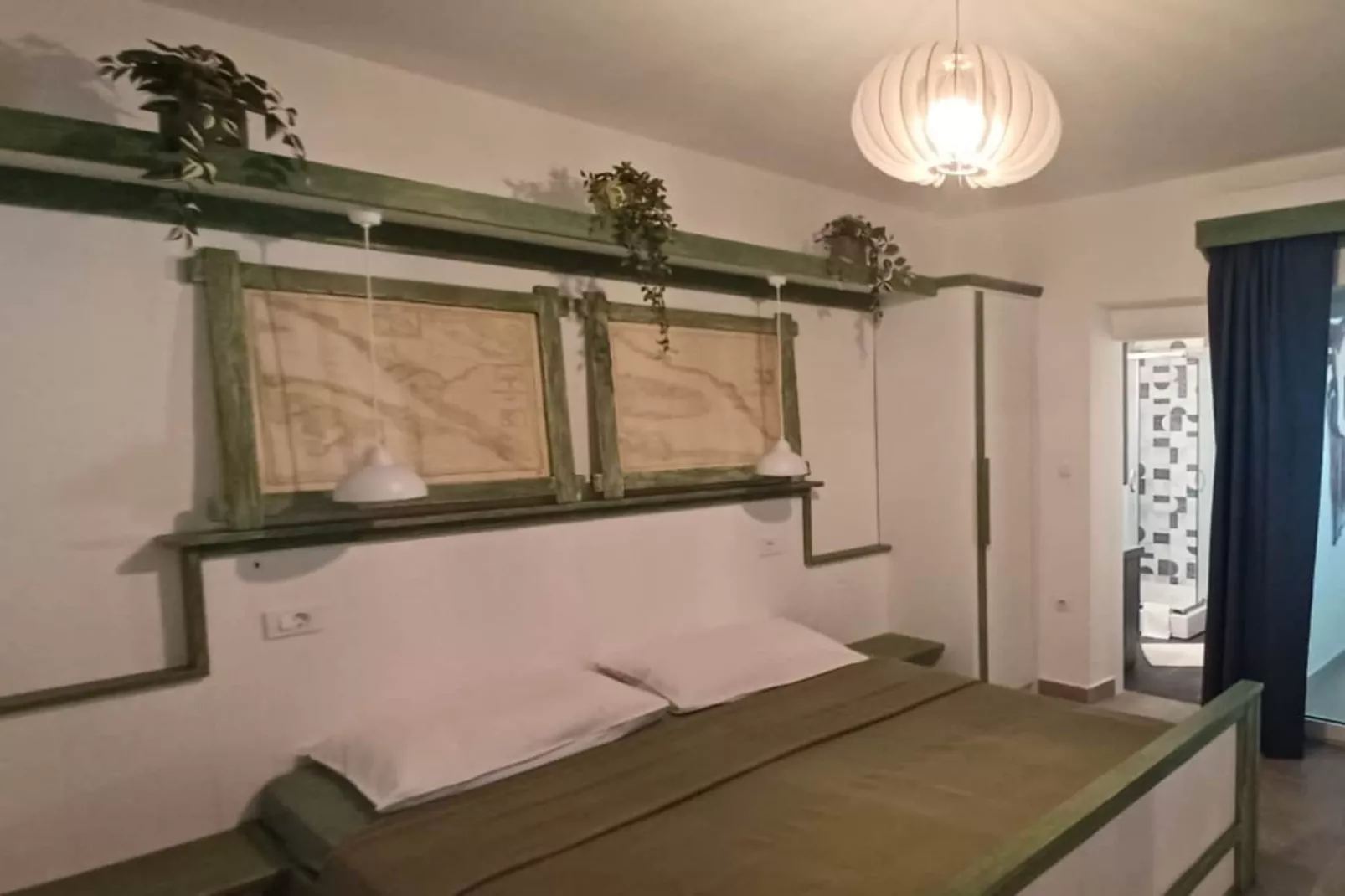 Guest House Green Corner Supetarska Draga - One Bedroom Apartment With Balcony and Sea View - Chambre