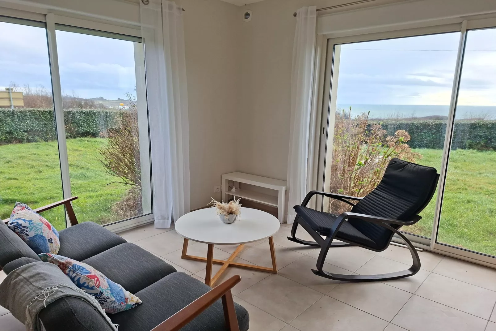 Ferienhaus mit Panoramablick Le Conquet - Living room