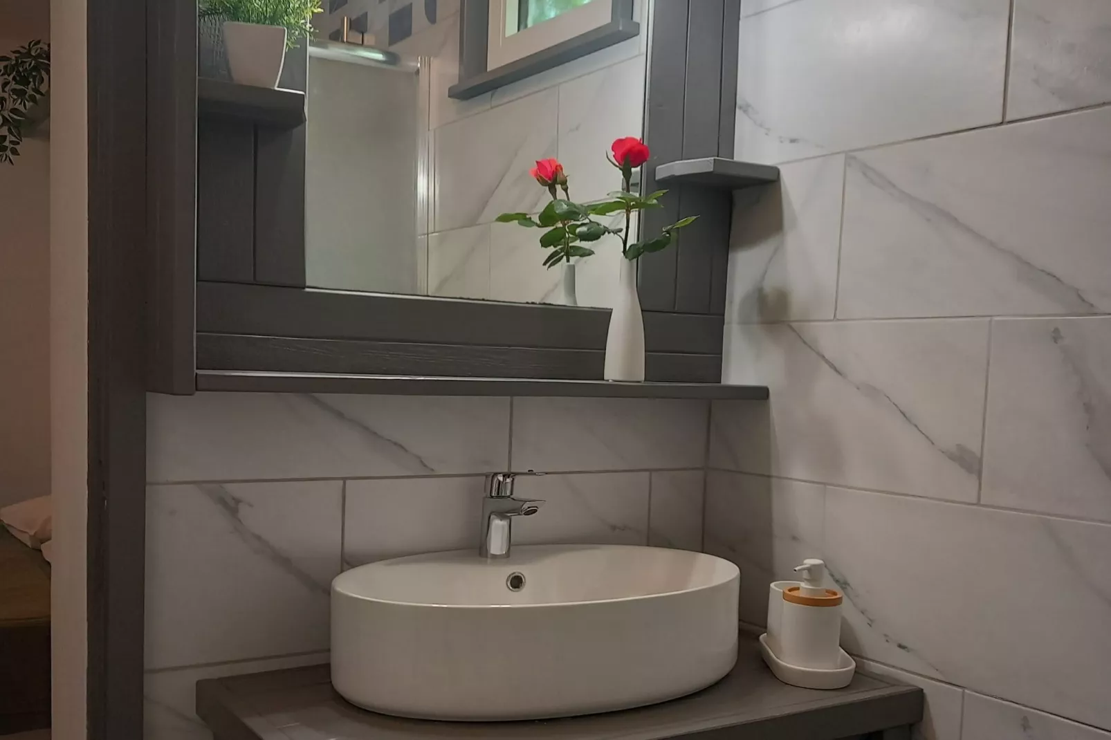 Guest House Green Corner Supetarska Draga - One Bedroom Apartment With Balcony and Sea View - Salle de bain