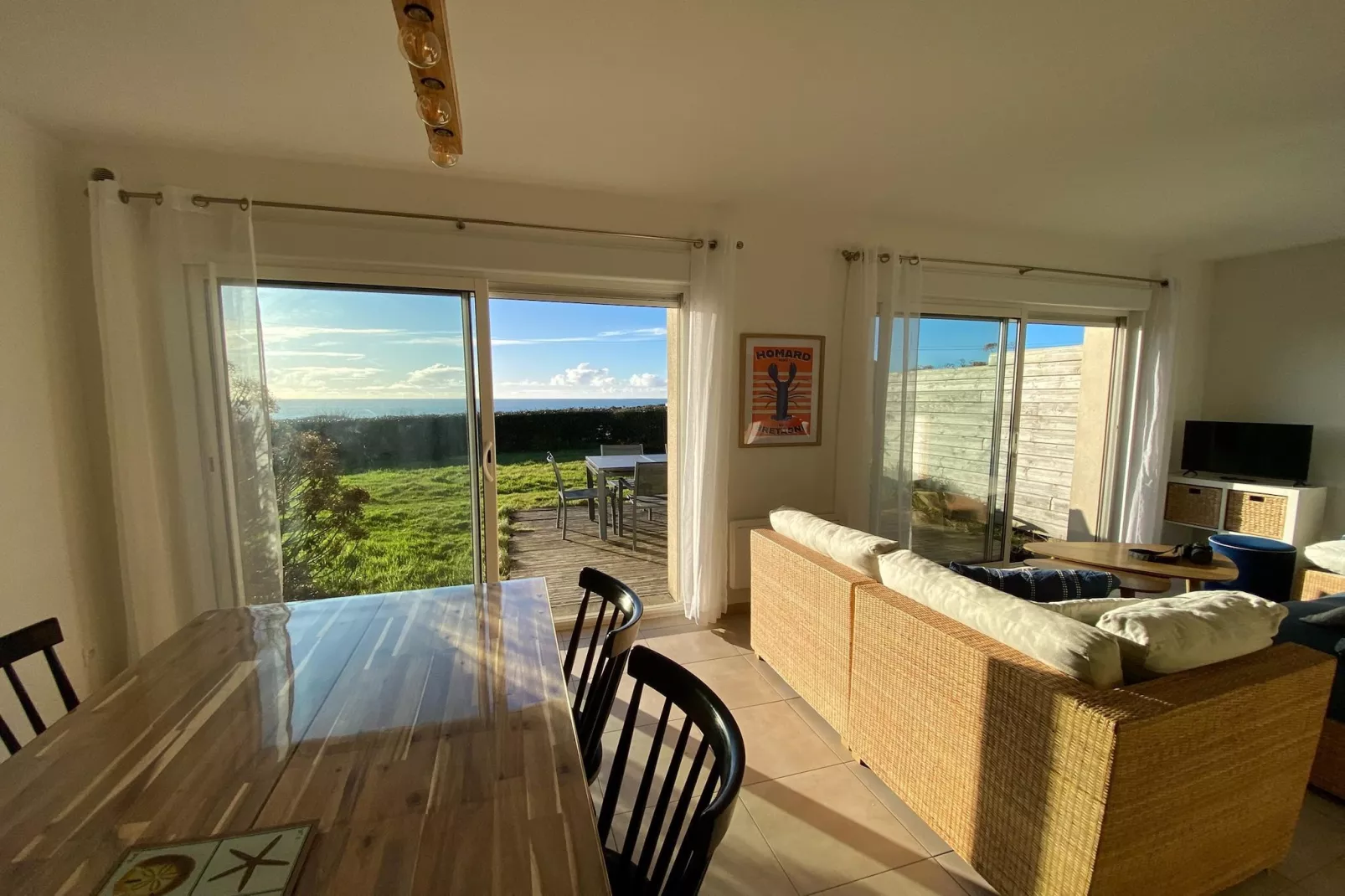 Ferienhaus mit Panoramablick Le Conquet - Esszimmer