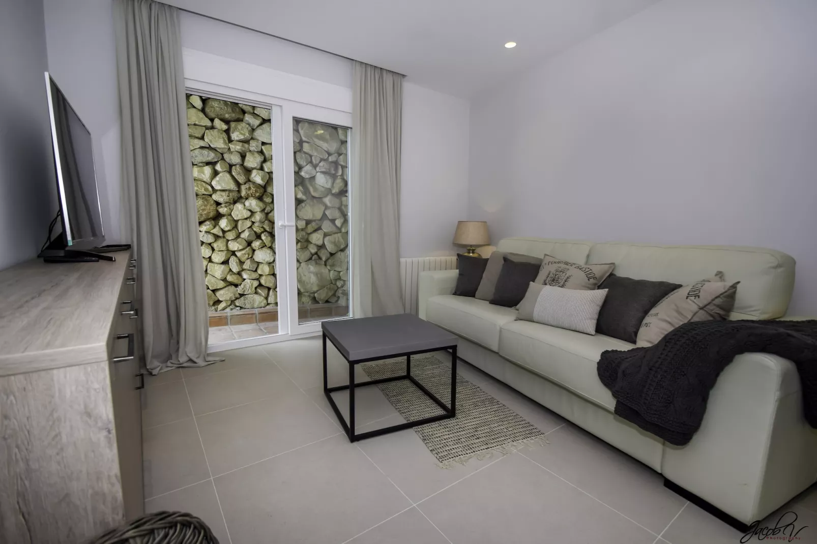 Tranquil Villa with Sea Views & Heated Pool! - Living room