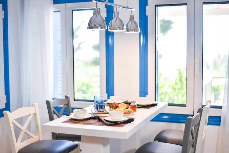 Holiday residence Acrotel Athena Villas, Elia Beach-Maisonette - Esszimmer