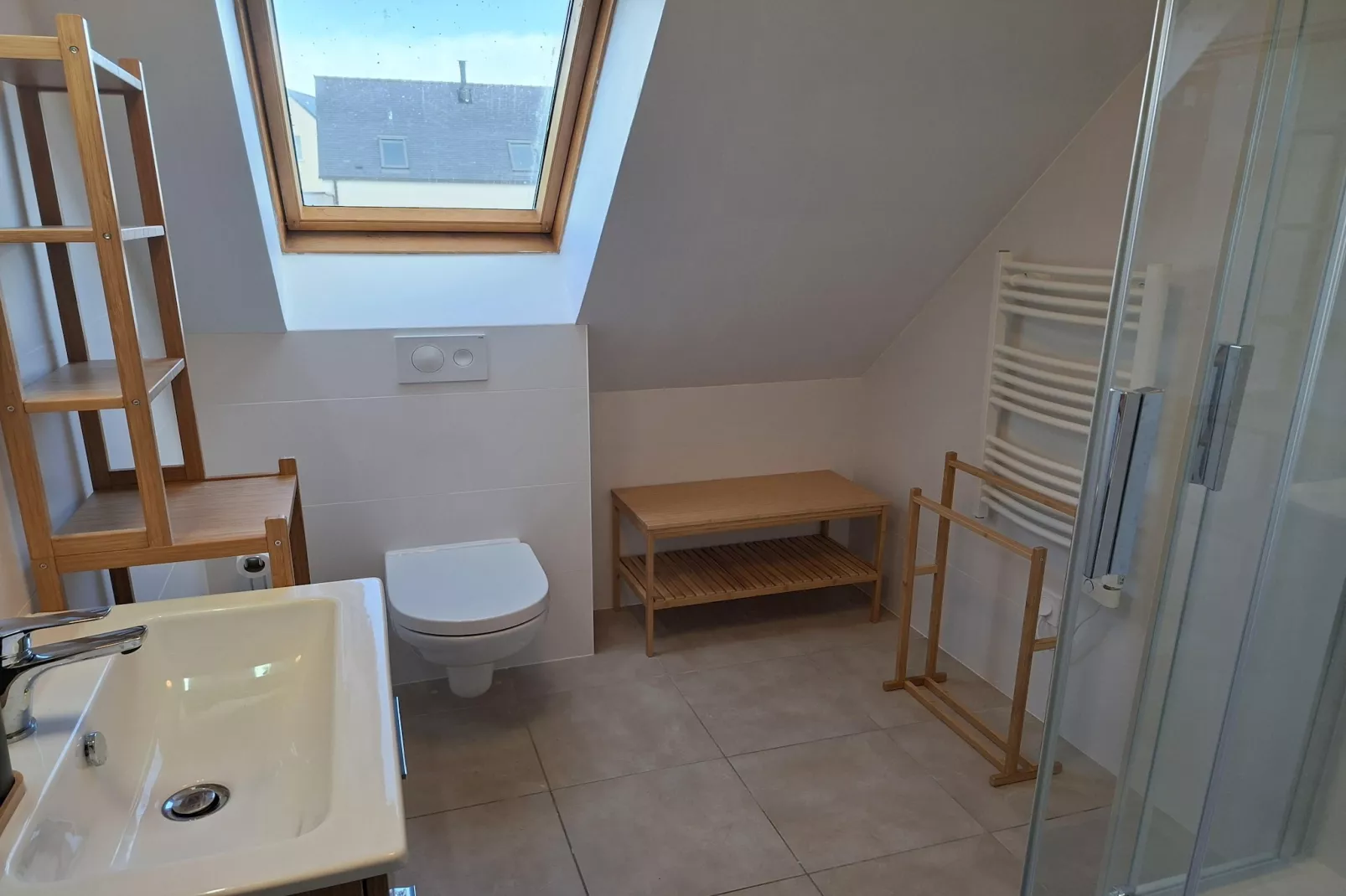 Ferienhaus mit Panoramablick Le Conquet - Bathroom