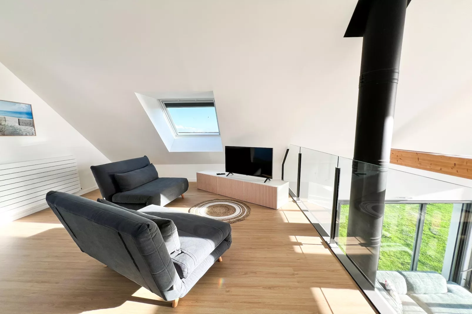 Architekten Villa mit Meerblick - Wohnzimmer