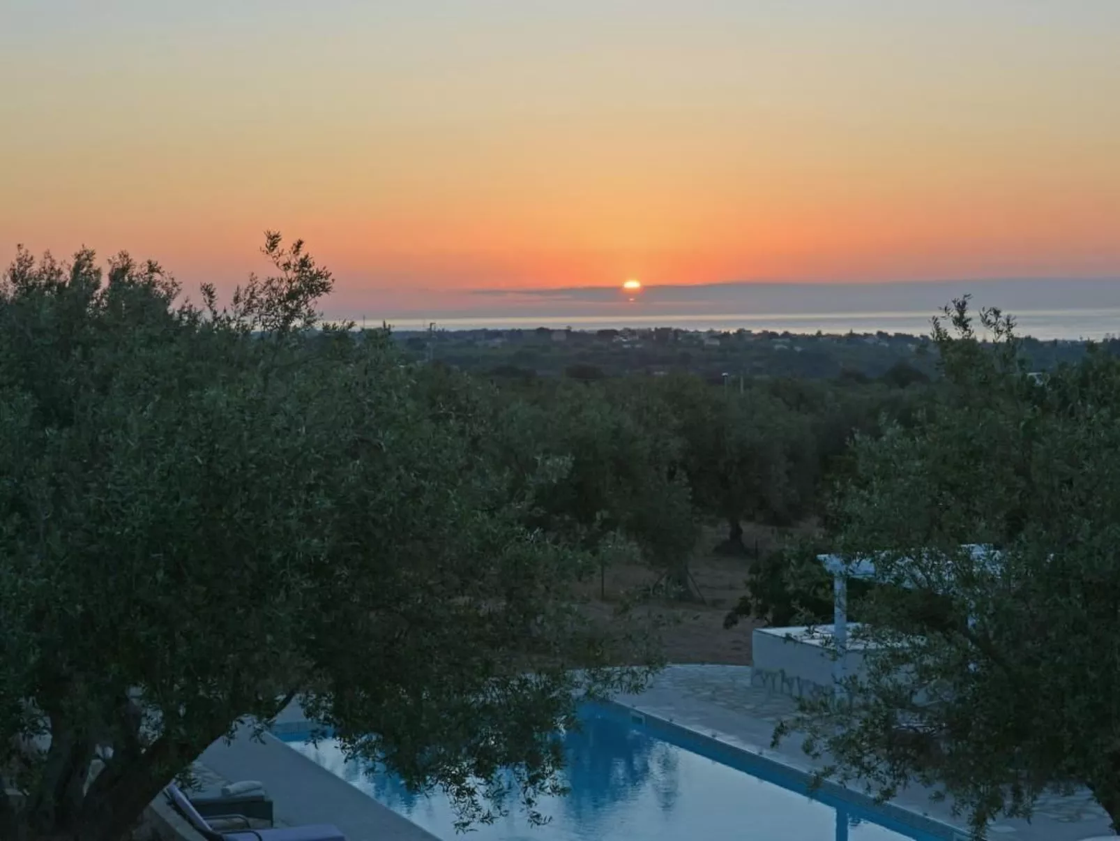 Moderne Ferienvilla bei Noto mit Meerblick und privatem Pool - Draußen