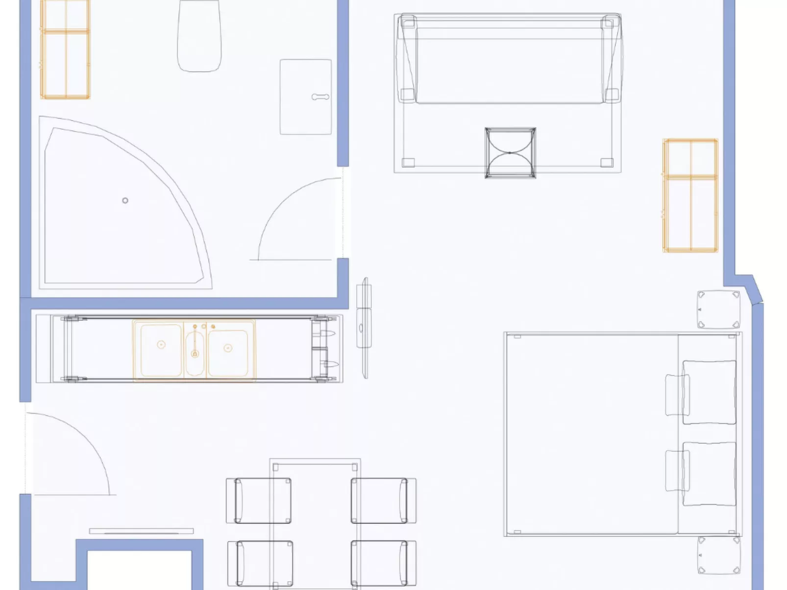 Apartment, Küche, Parkplatz, digitaler Check-in - Dedans