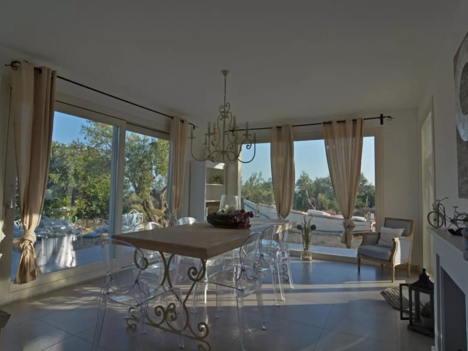 Moderne Ferienvilla bei Noto mit Meerblick und privatem Pool - Draußen