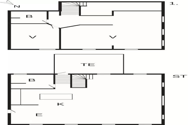 4 etoiles maison de vacances a Løkken - Plan