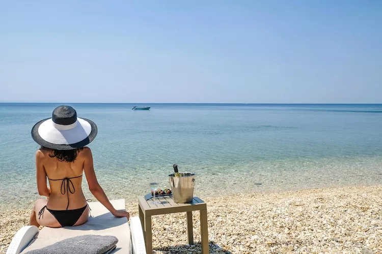 Holiday residence Acrotel Athena Villas, Elia Beach-1-bedroom-apartment ground floor - Vue sur l'eau