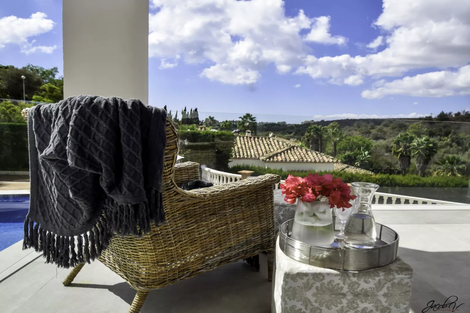 Tranquil Villa with Sea Views & Heated Pool! - Terrace balcony