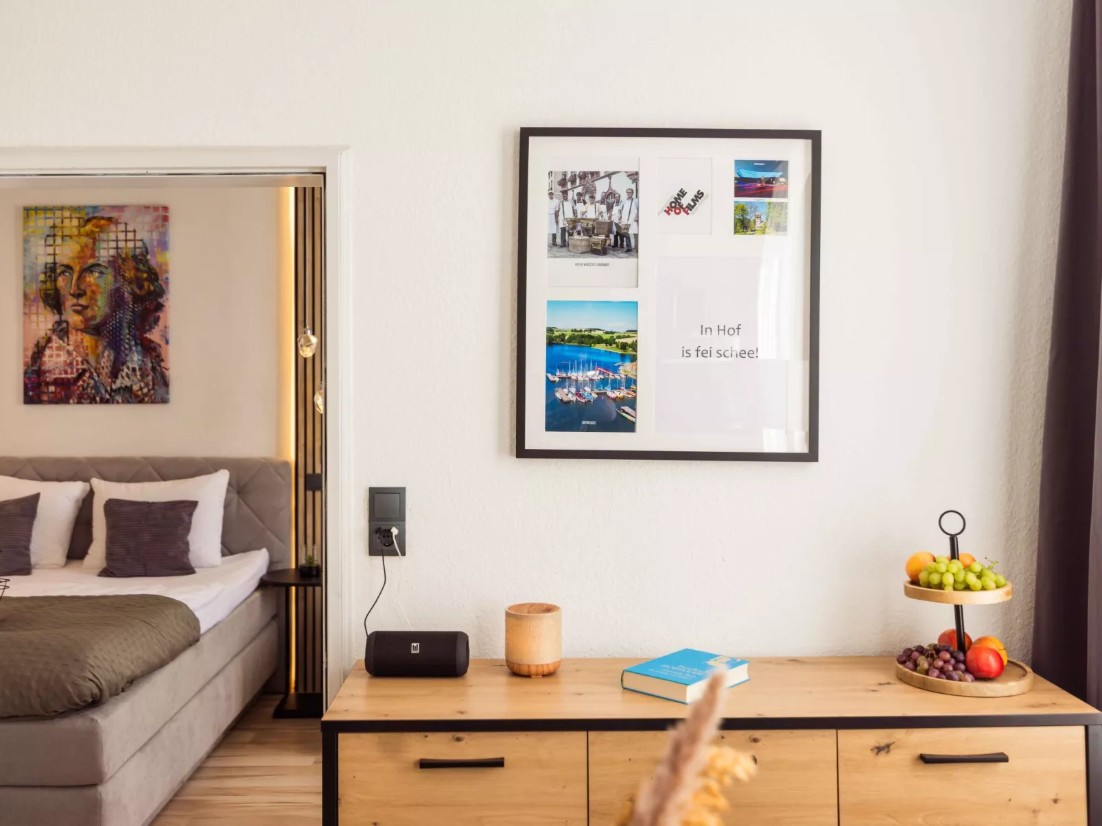 Schiller Apartment im Zentrum von Hof. Küche, Parkplatz, 250MBit Wlan - Inside