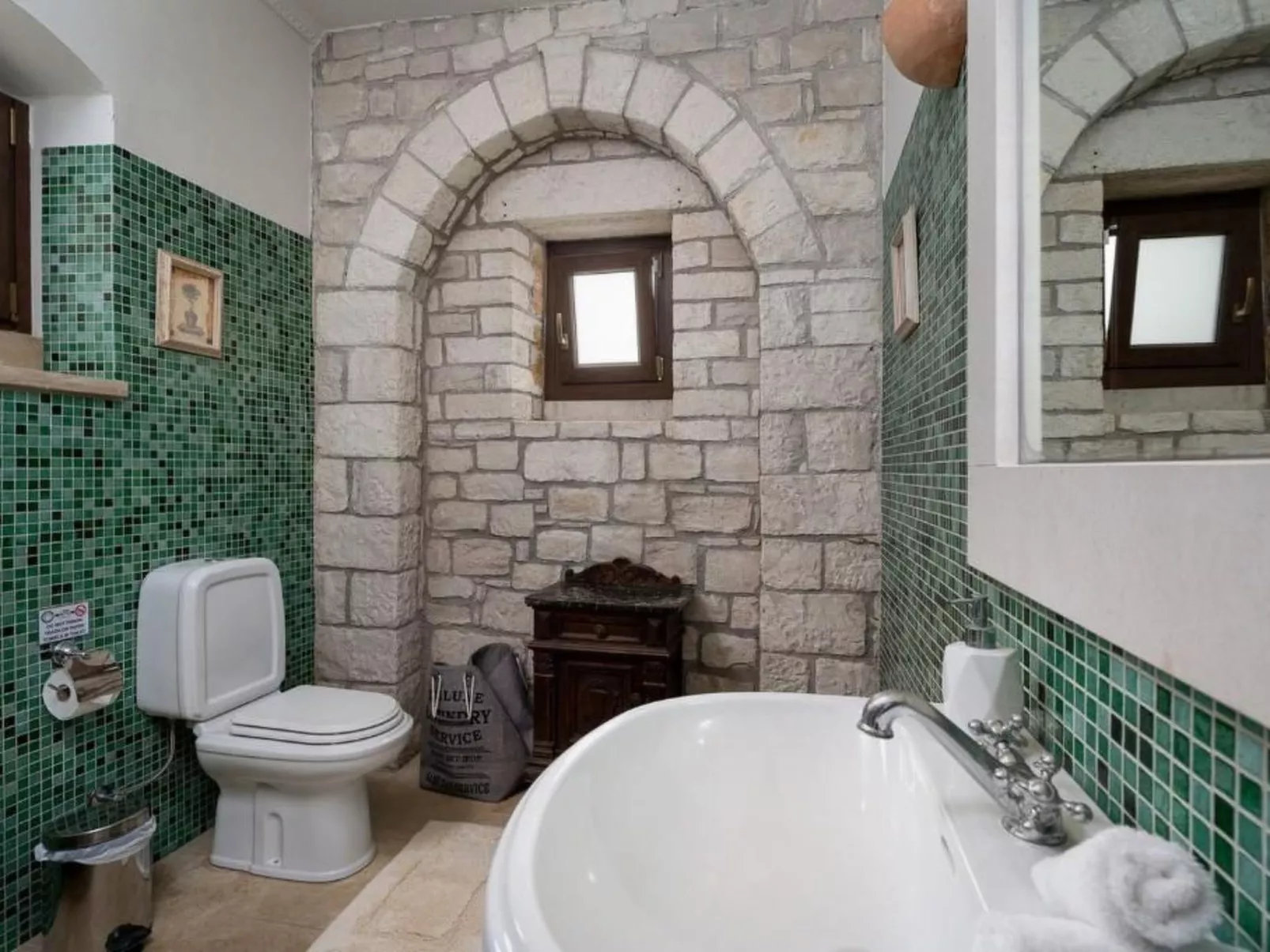 Traditionelle Natursteinvilla mit tollem Meerblick - Drinnen