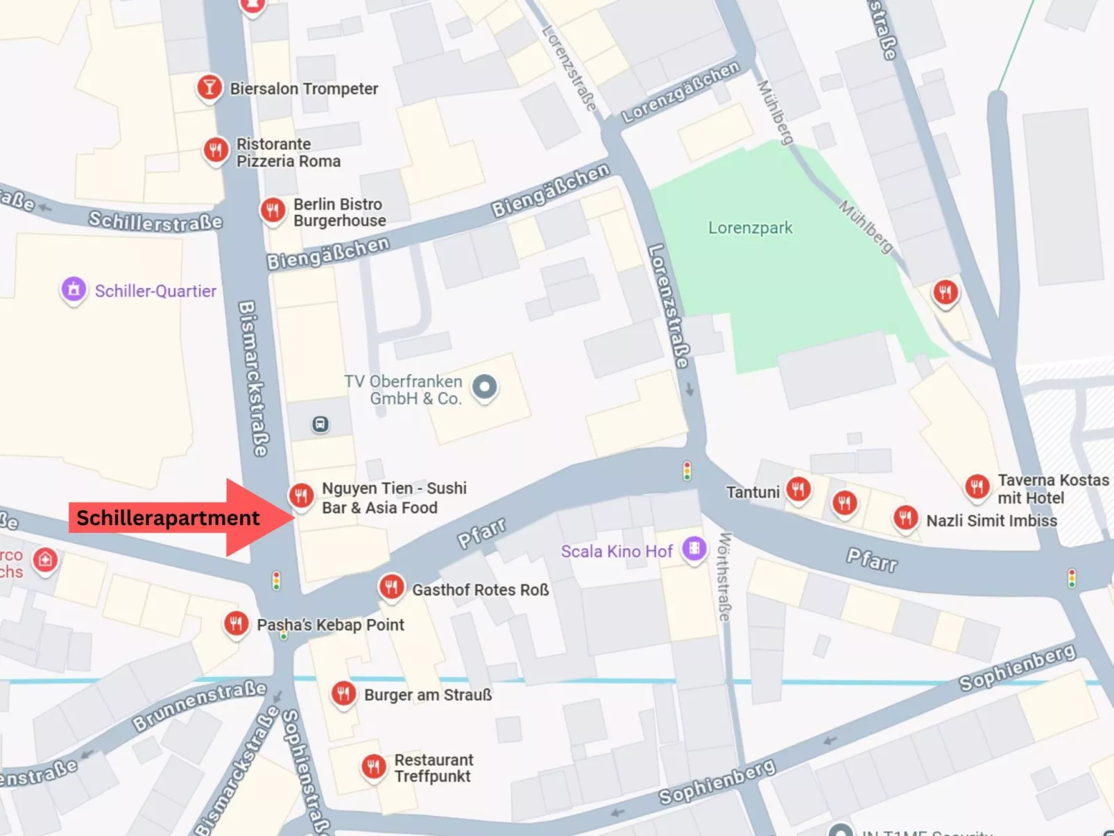 Schiller Apartment im Zentrum von Hof. Küche, Parkplatz, 250MBit Wlan - Outside