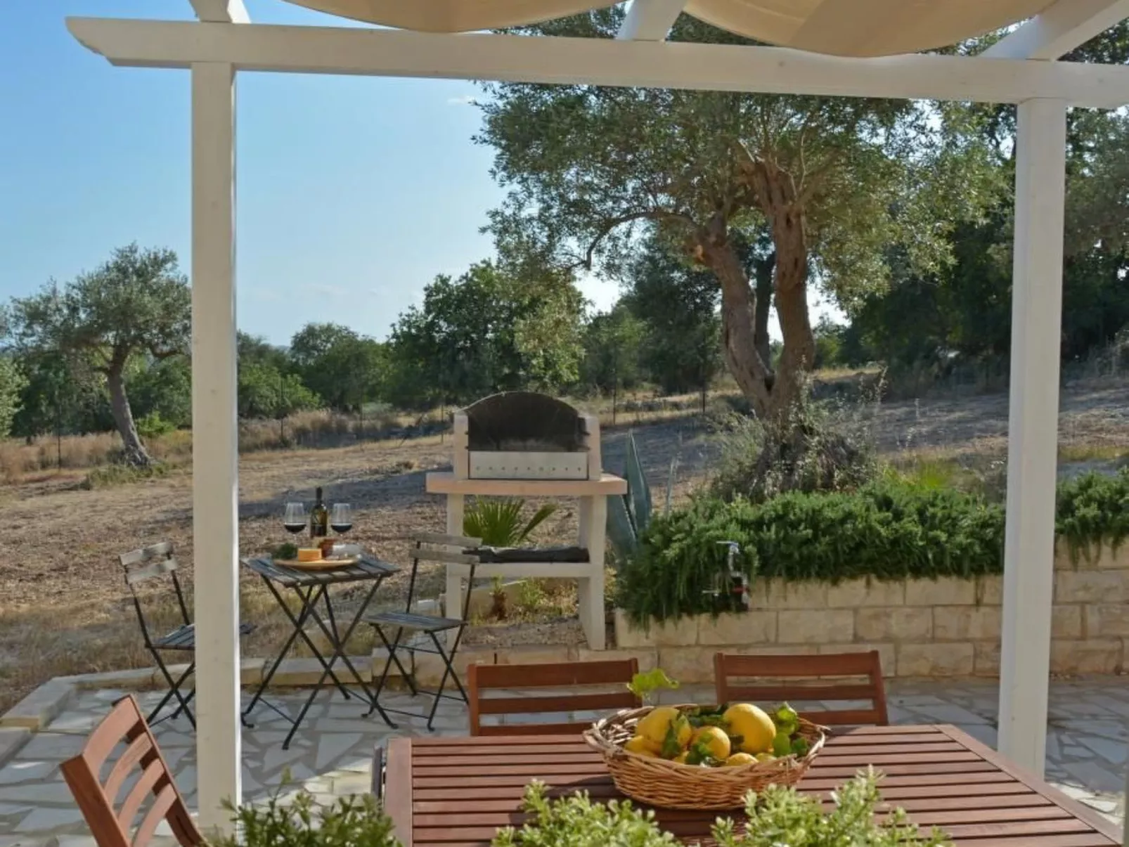 Moderne Ferienvilla bei Noto mit Meerblick und privatem Pool - Draußen