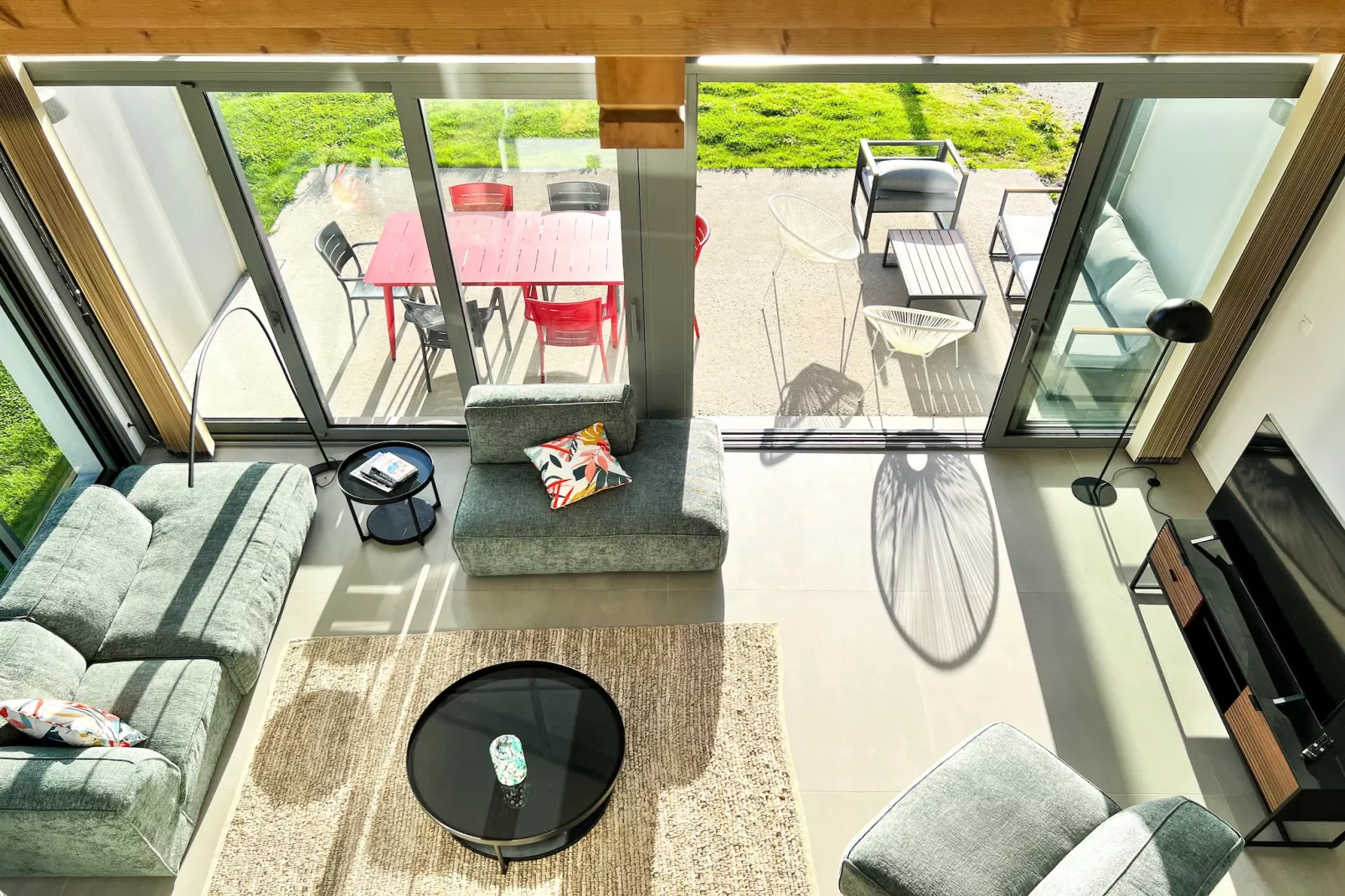 Architekten Villa mit Meerblick - Wohnzimmer