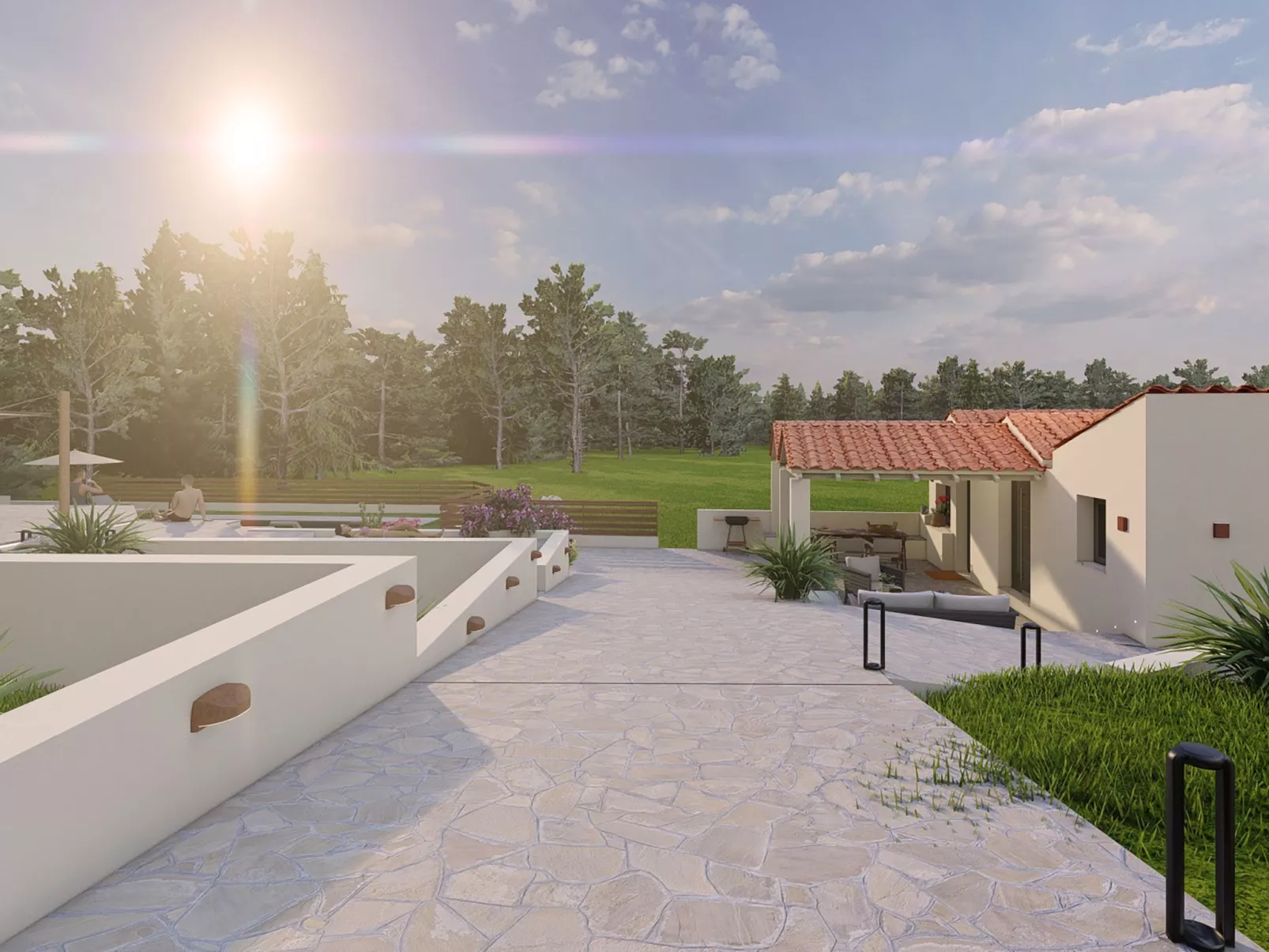 Villa Pine Trees bei Kardous, Skopelos Privater Pool - Draußen