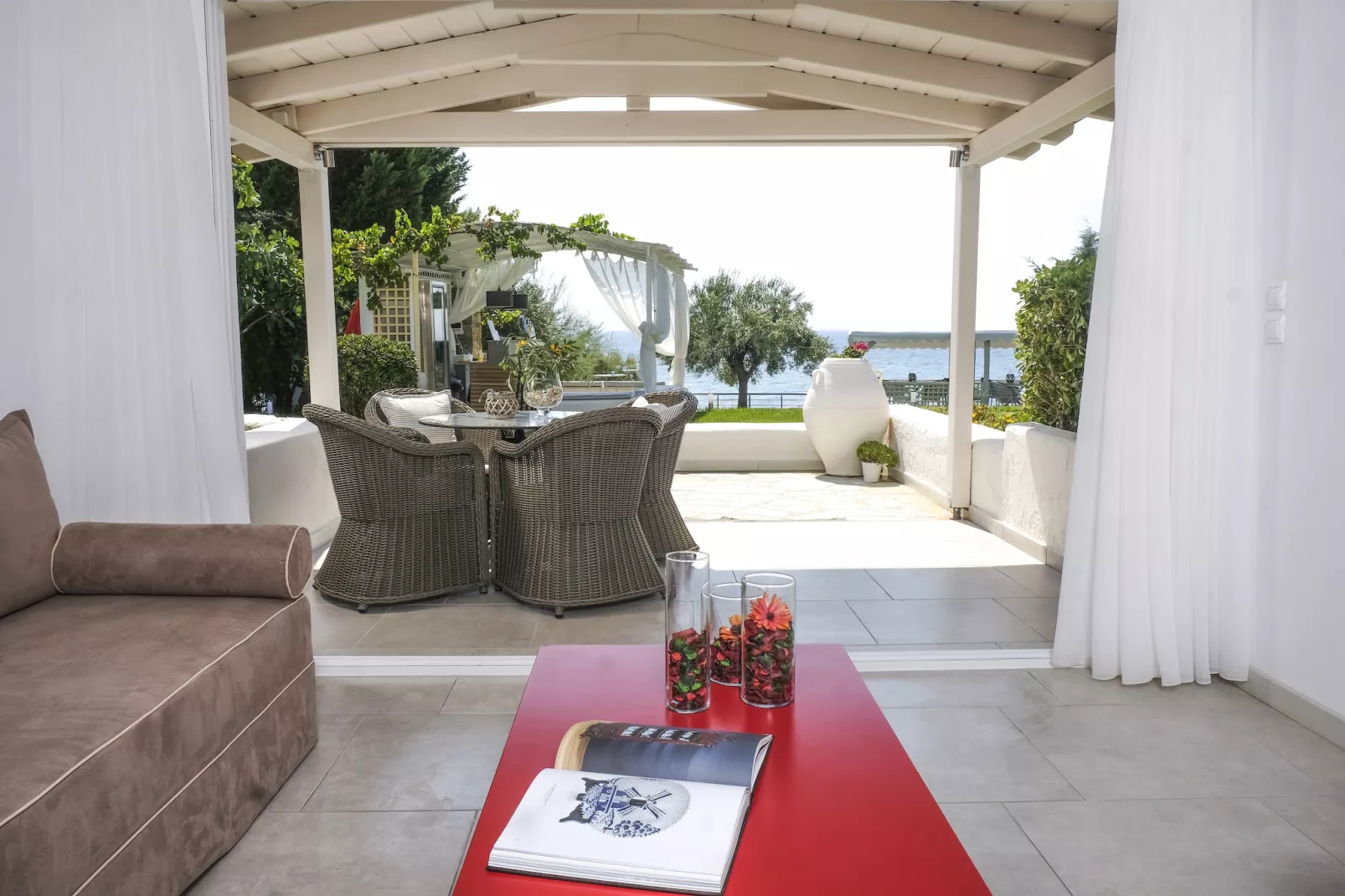 Holiday residence Acrotel Athena Villas, Elia Beach-1-bedroom-apartment ground floor - Salon