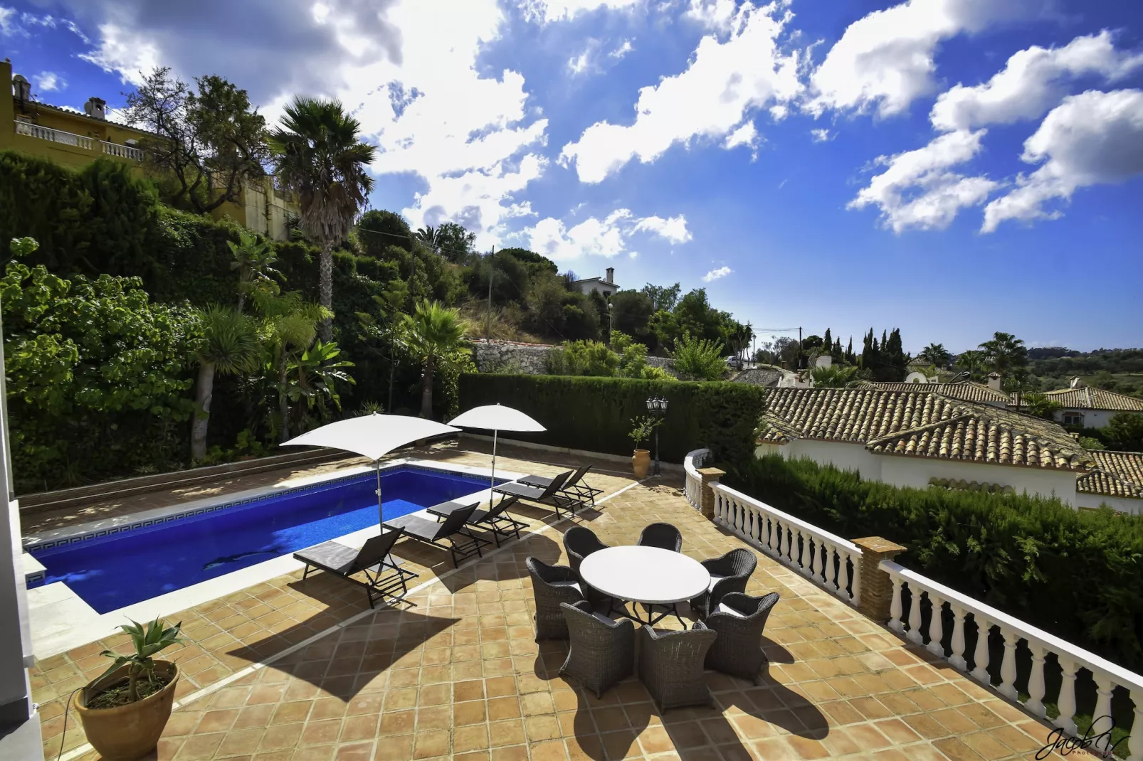 Tranquil Villa with Sea Views & Heated Pool! - Terrace