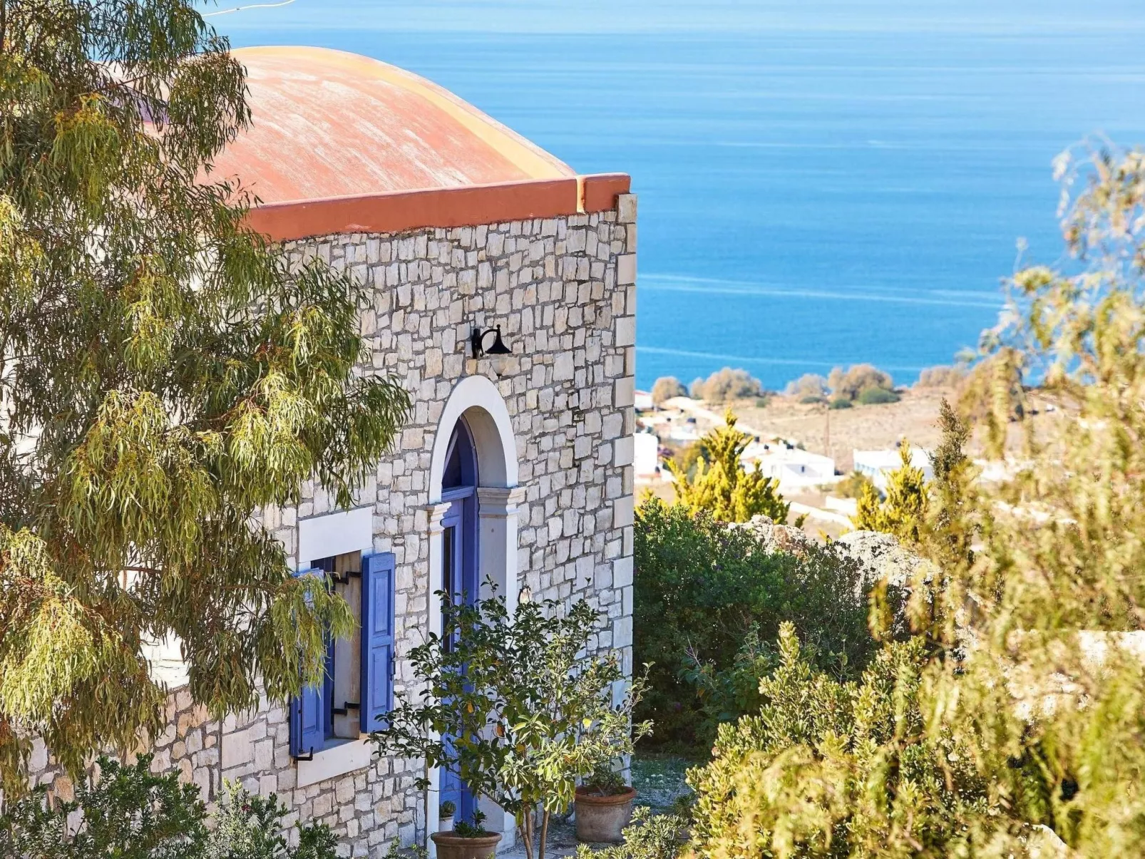 Traditionelle Natursteinvilla mit tollem Meerblick - Draußen