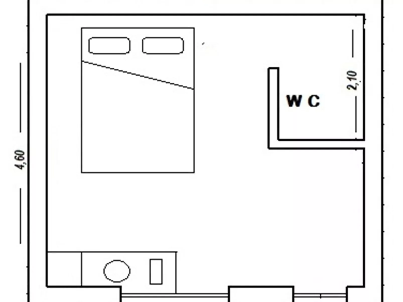 Giniusa' Studio mit Whirlpool-Badewanne - Inside
