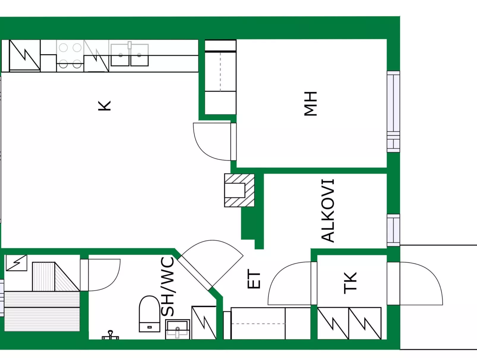 Outapailakka k 16 - Inside