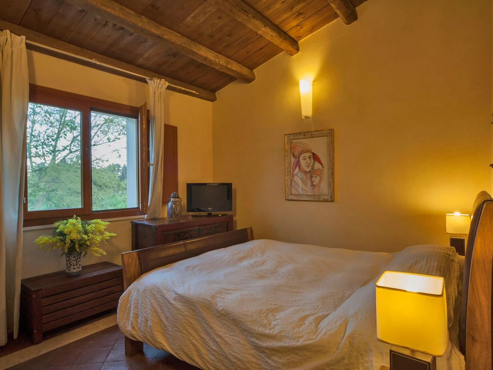 Villa dei Papiri - Standardzimmer mit Fenster zum Garten - Image-tags.info