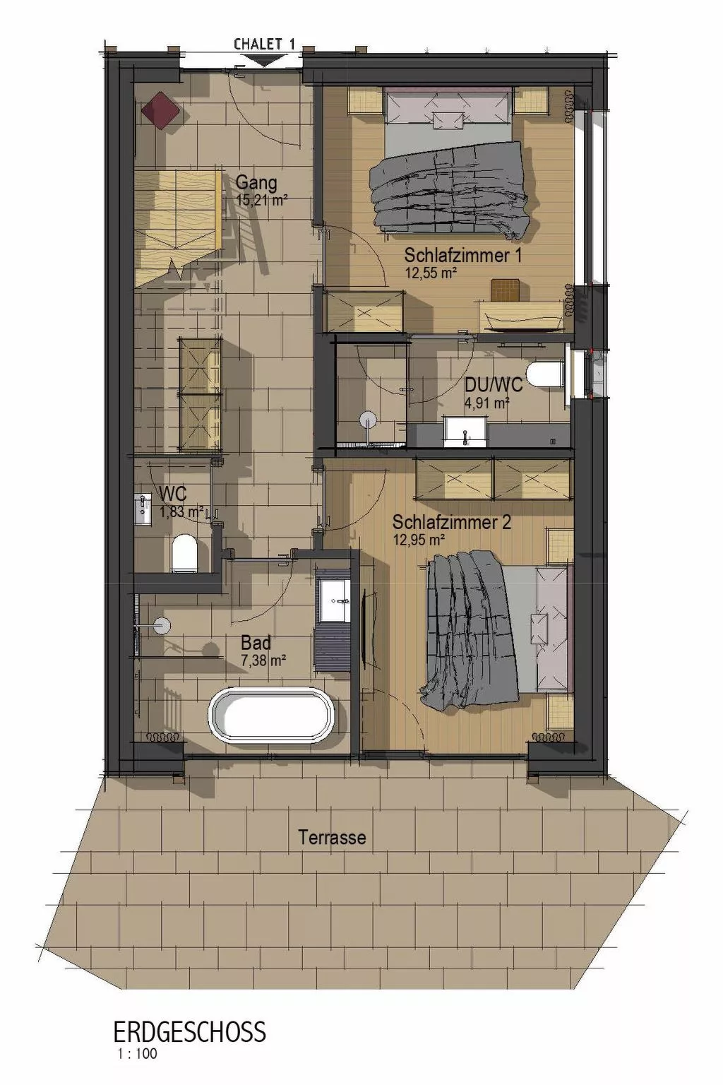 Chalet Black Stone - Dedans