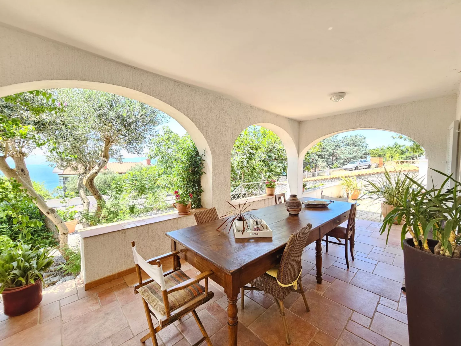 Zimmer für 2, mit Terrasse und Meerblick, ohne Küche - Draußen