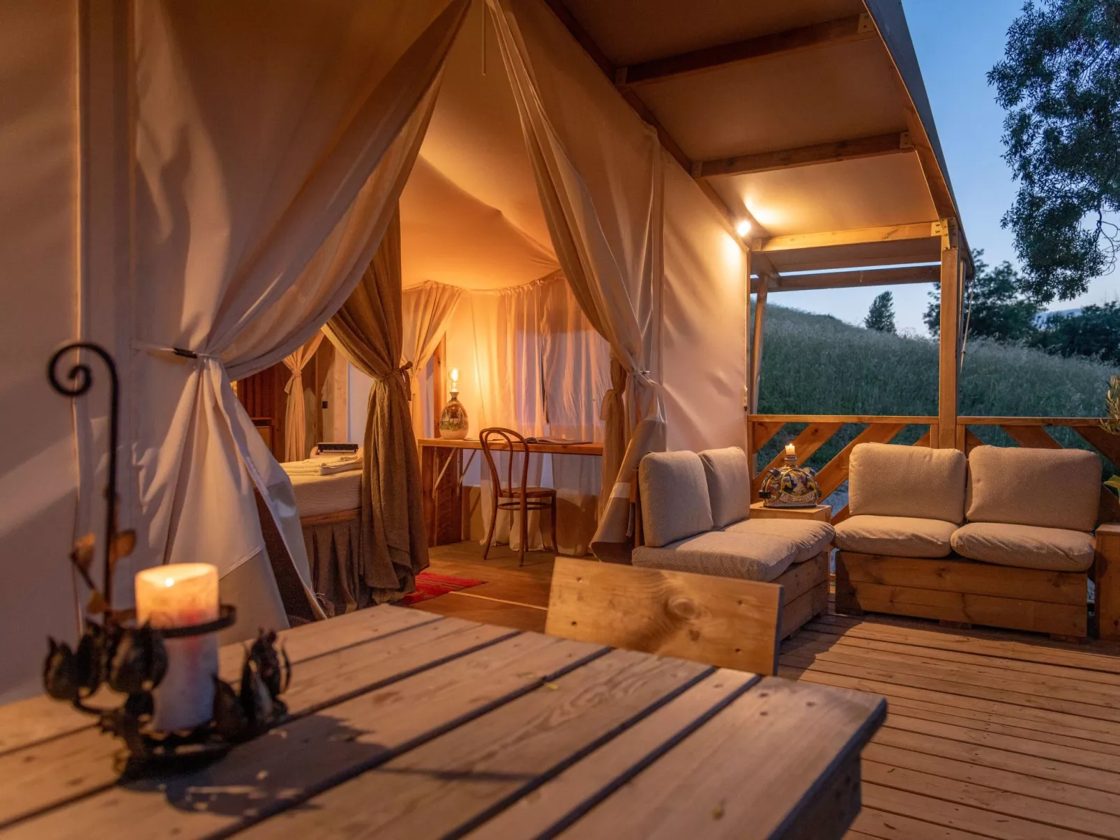 Glamping La Tenda di Lorenzo mit privatem Pool - Drinnen