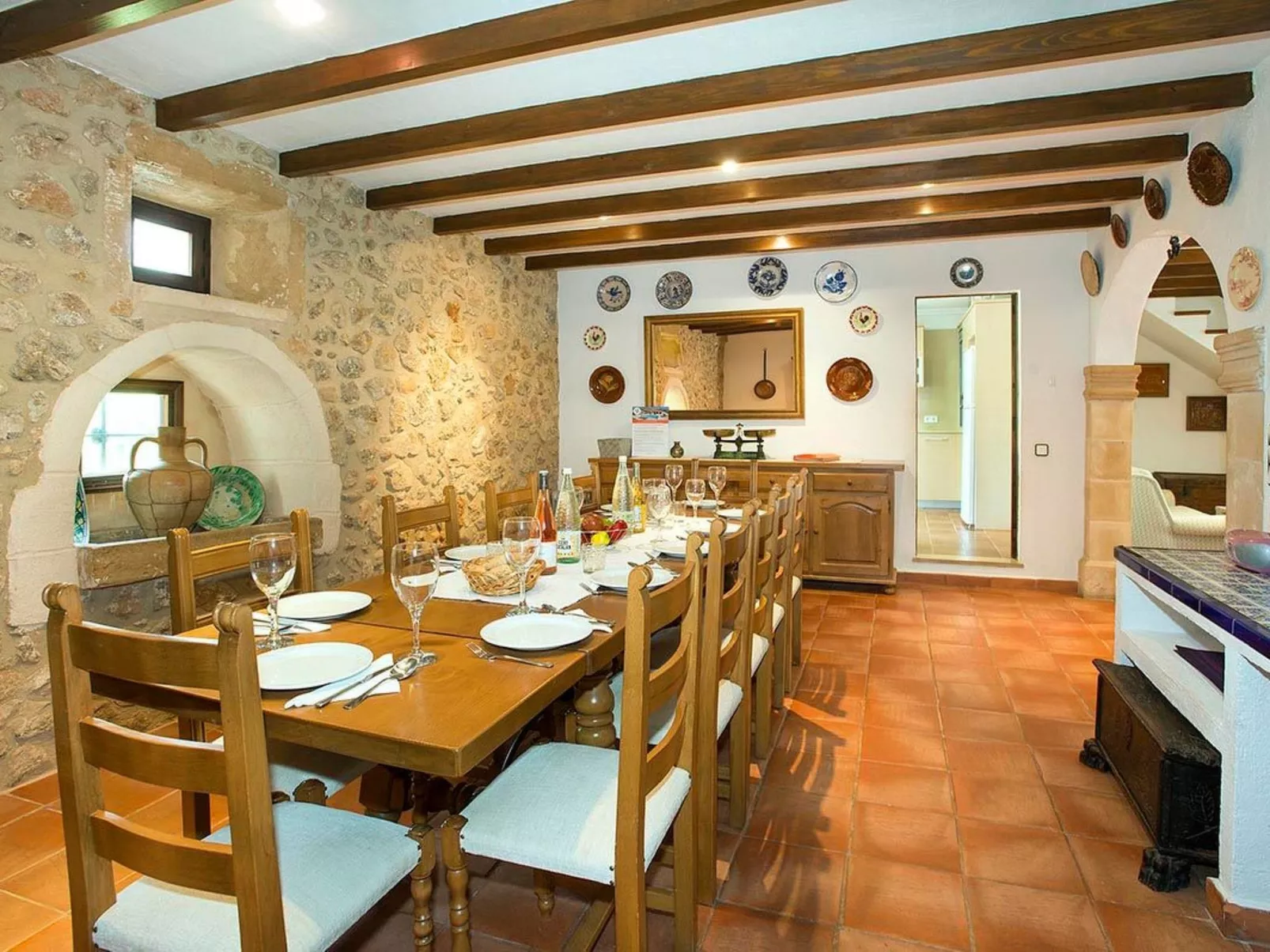 Impresionate Villa para 12 , Cala San Vicente - Dedans