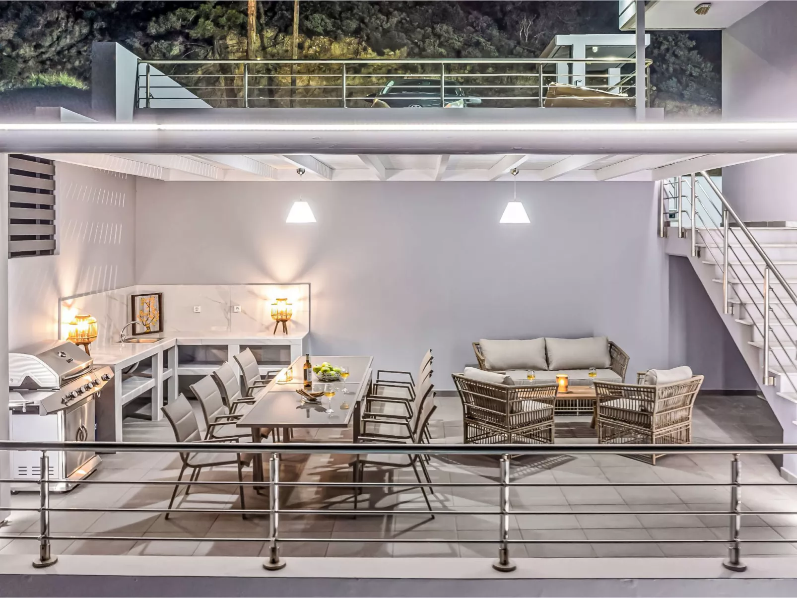 Villa Articiano mit Whirlpool und herrlicher Aussicht - Draußen