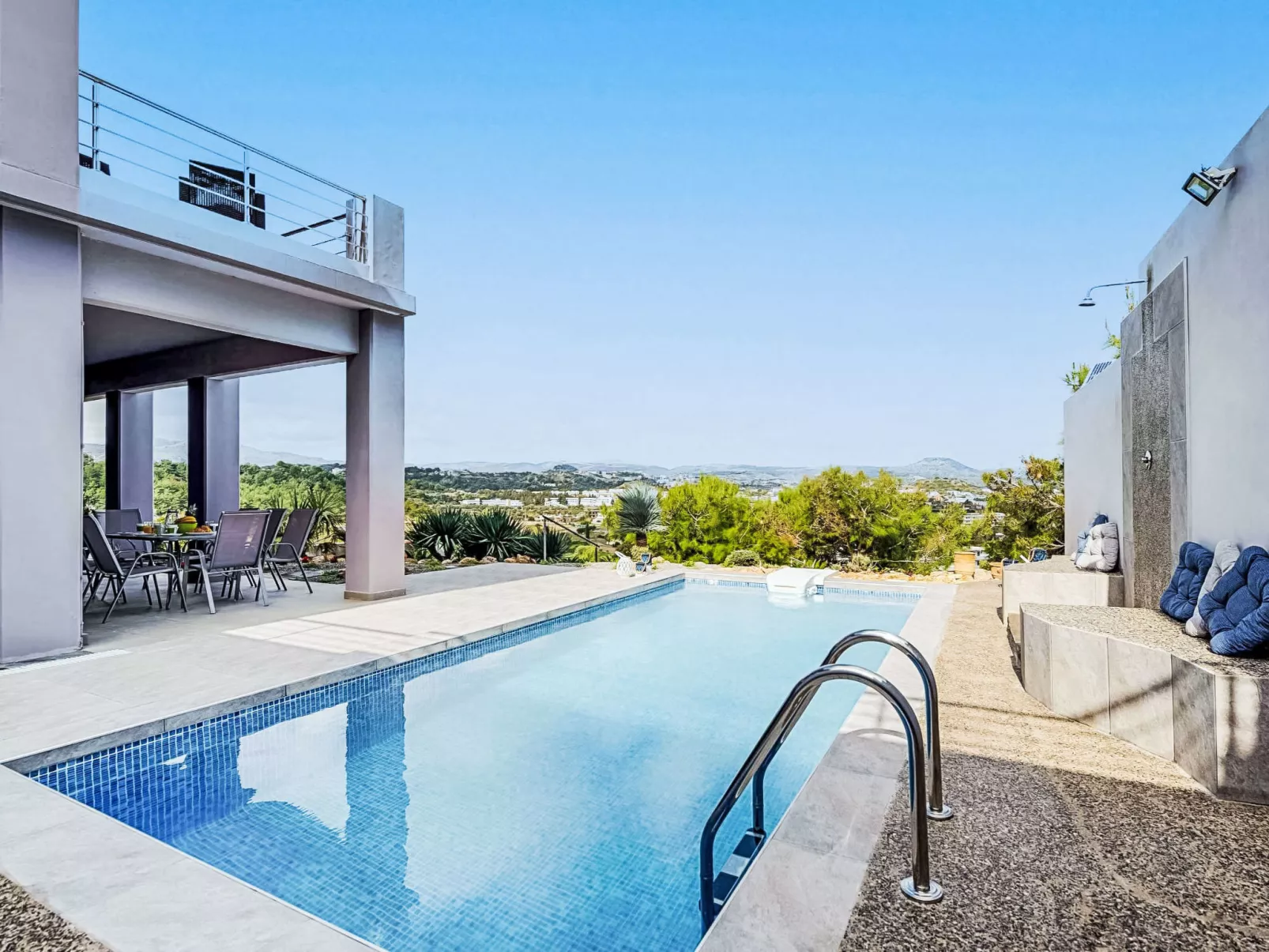 Villa Articiano mit Whirlpool und herrlicher Aussicht - Draußen