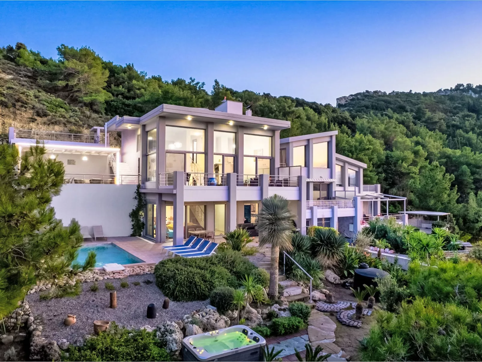 Villa Articiano mit Whirlpool und herrlicher Aussicht - Draußen