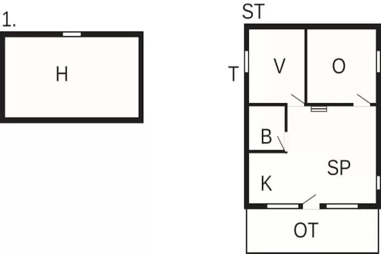 6 person holiday home in Hovborg - Floor plan