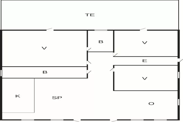 6 Personen Ferienhaus in Dannemare - Grundriss