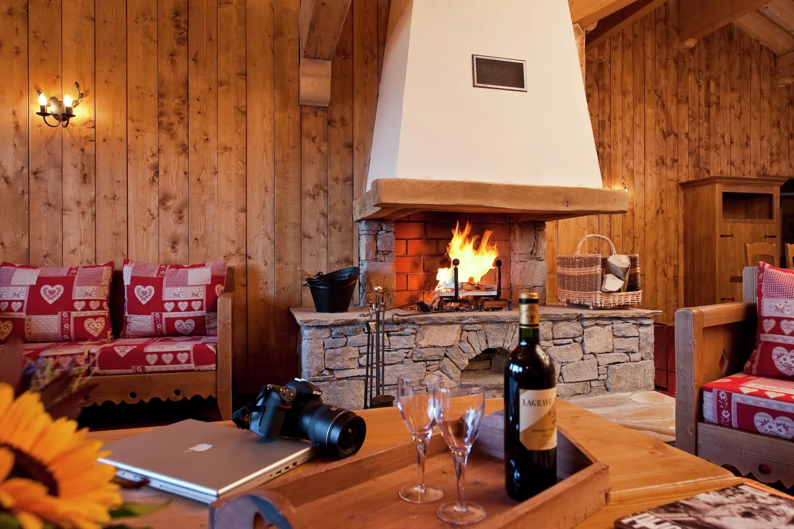 Chalet Le Refuge 3 - Wohnzimmer