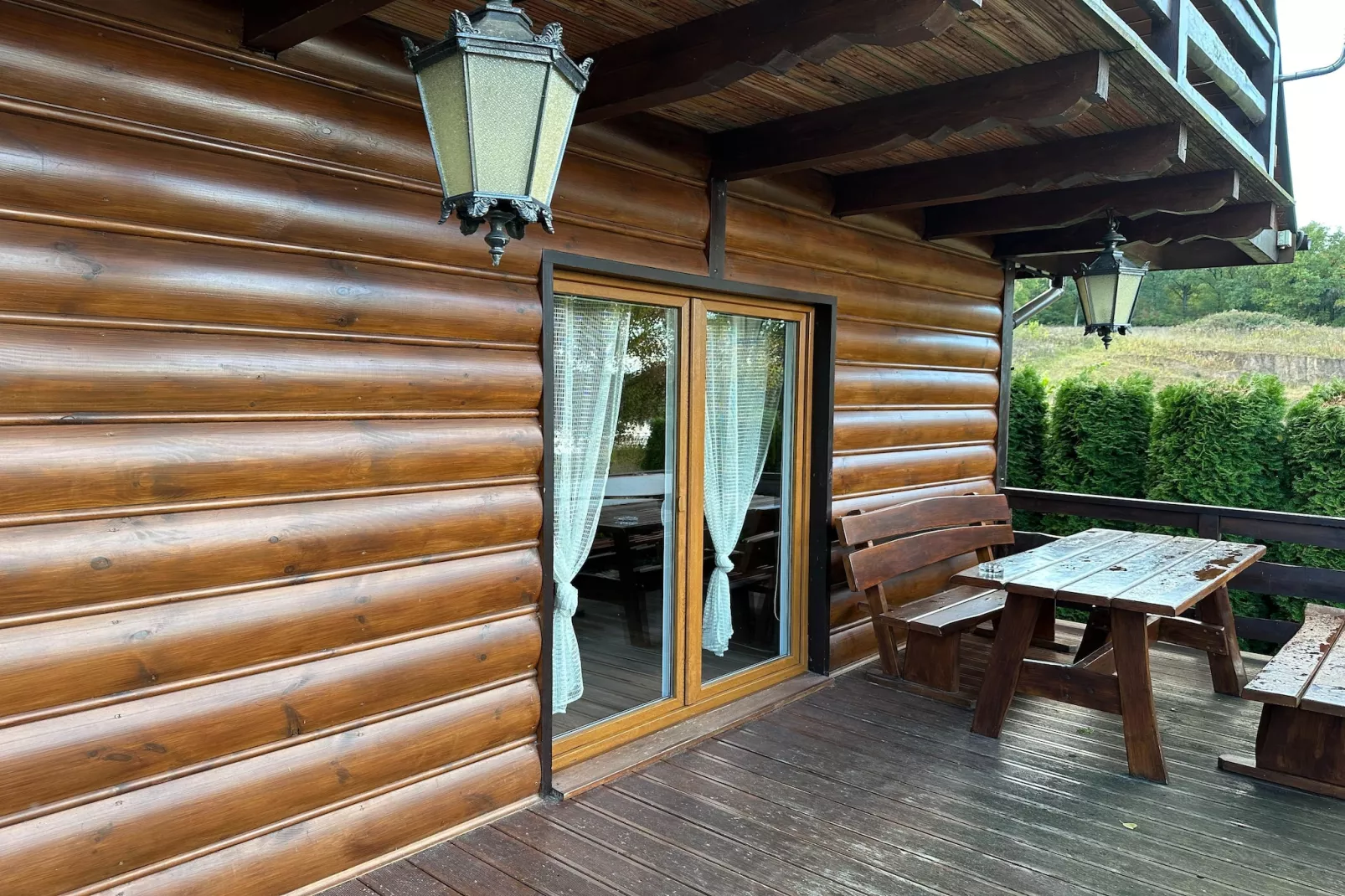 Dom wakacyjny nad jeziorem Goszcza w Lubrzy dla max 4 osób - Terrace balcony