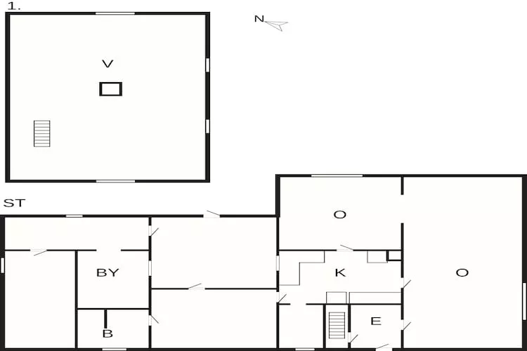 Maison de vacances pour 6 a Stege - Plan