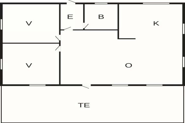 Maison de vacances pour 4 a olden - Plan