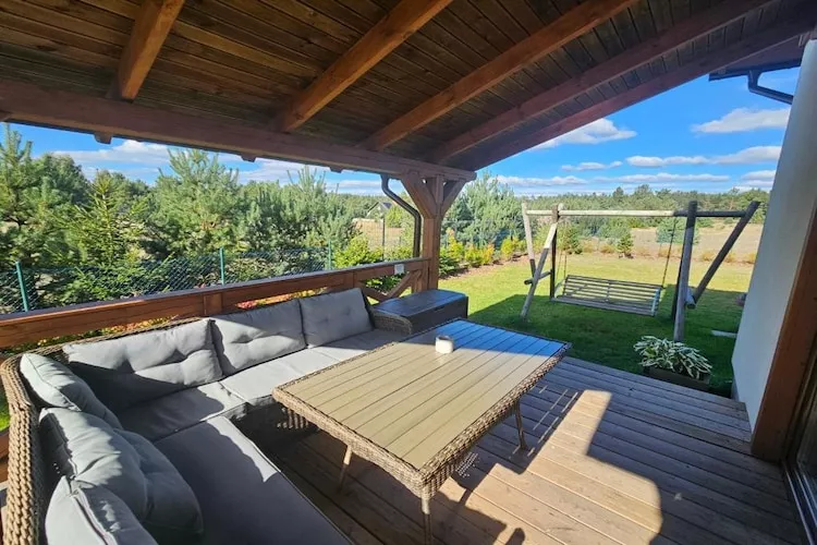Dom wakacyjny bliźniak Wdzydze 1 - Terrasse / balcon