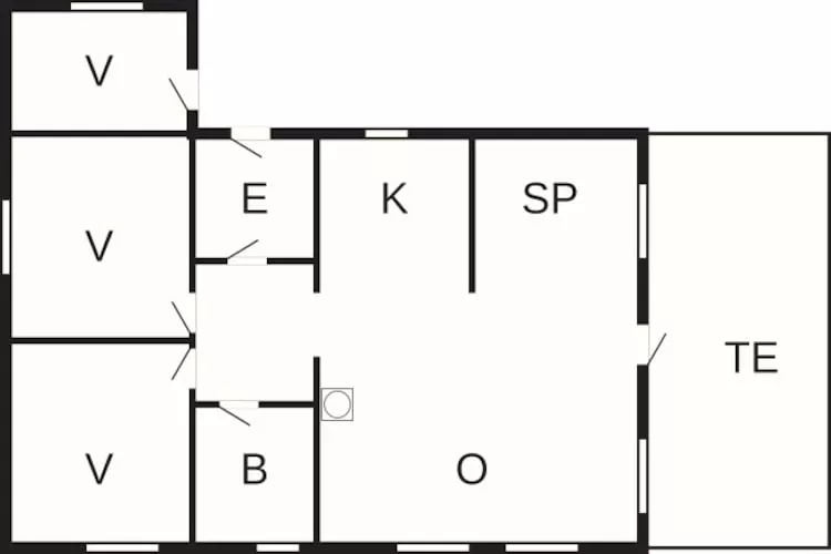 5 Personen Ferienhaus in olden - Grundriss