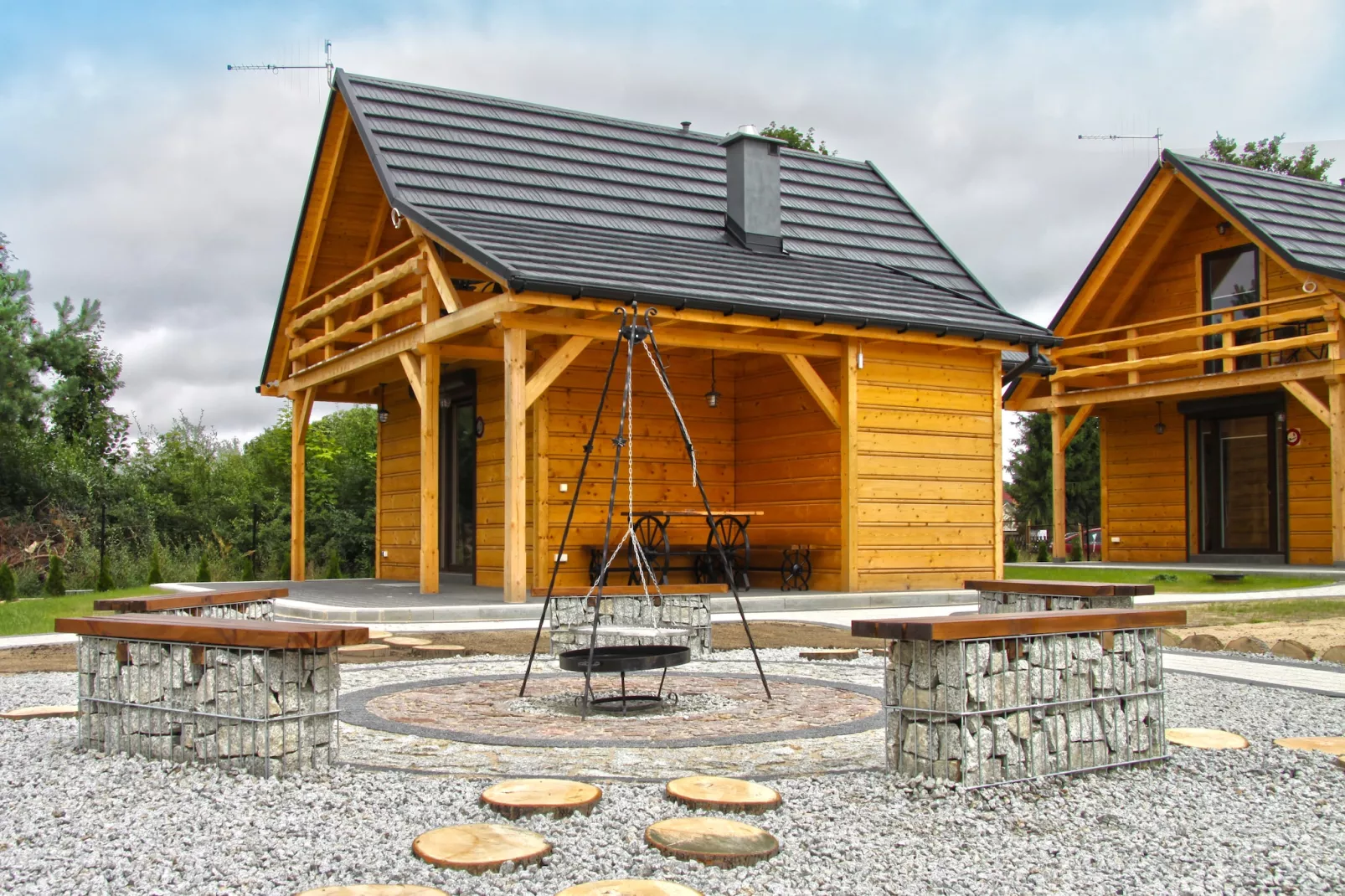 Domki wakacyjne w stylu góralskim z kominkiem Lubrza - Outdoor